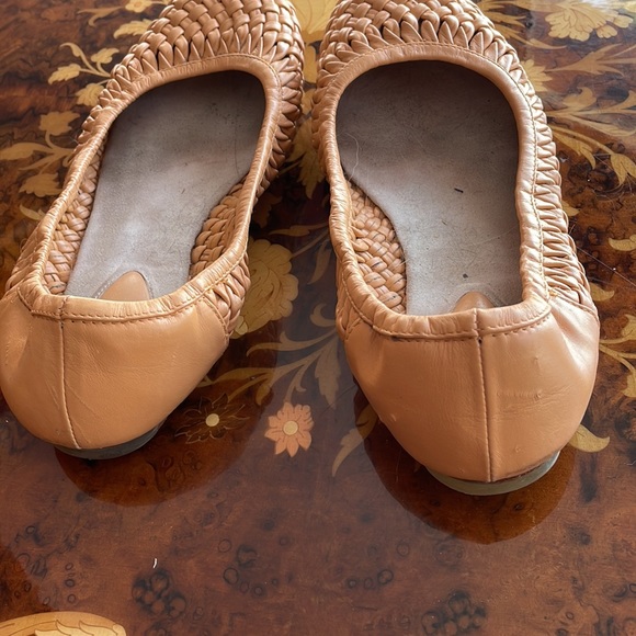BLOCH ballet chic peach woven leather flats sz5.5 sz36 - Picture 4 of 7